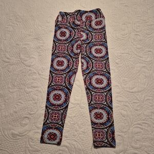LuLaRoe girls S/M mandella design leggings EUC